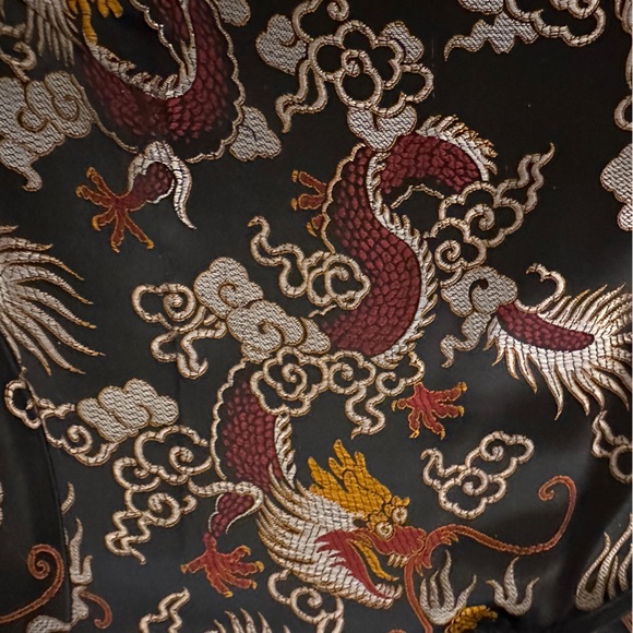 Black Chinese Cheongsam Qipao top 32 - Picture 3 of 3
